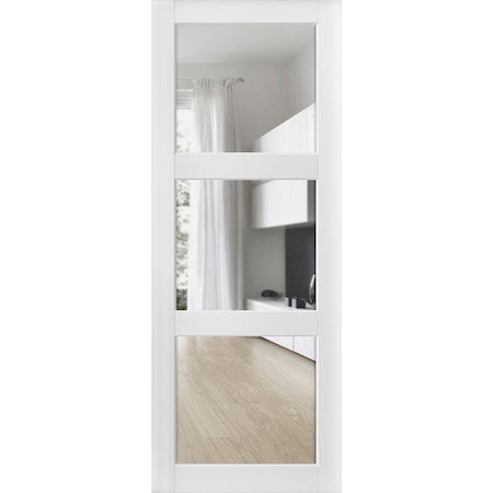 Sartodoors Slab Interior Door, 36" x 80", White LUCIA2555S-BEM-36